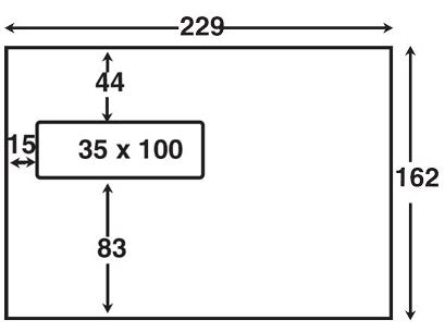 9403351 Lyche Konvolutt 1559 Konvolutt SOBER C5 mappe SKD 162x229 mm vindu nr 16. 1+0   7000stk